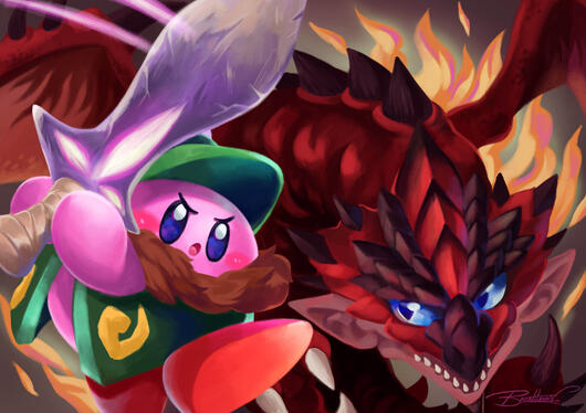 Monster hunter Kirby